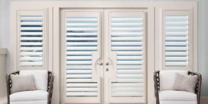 Shutters Window Treatments for French Doors