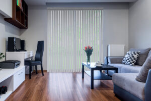 Norman vertical blinds in living room