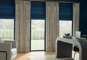 Horizions curtains in home office